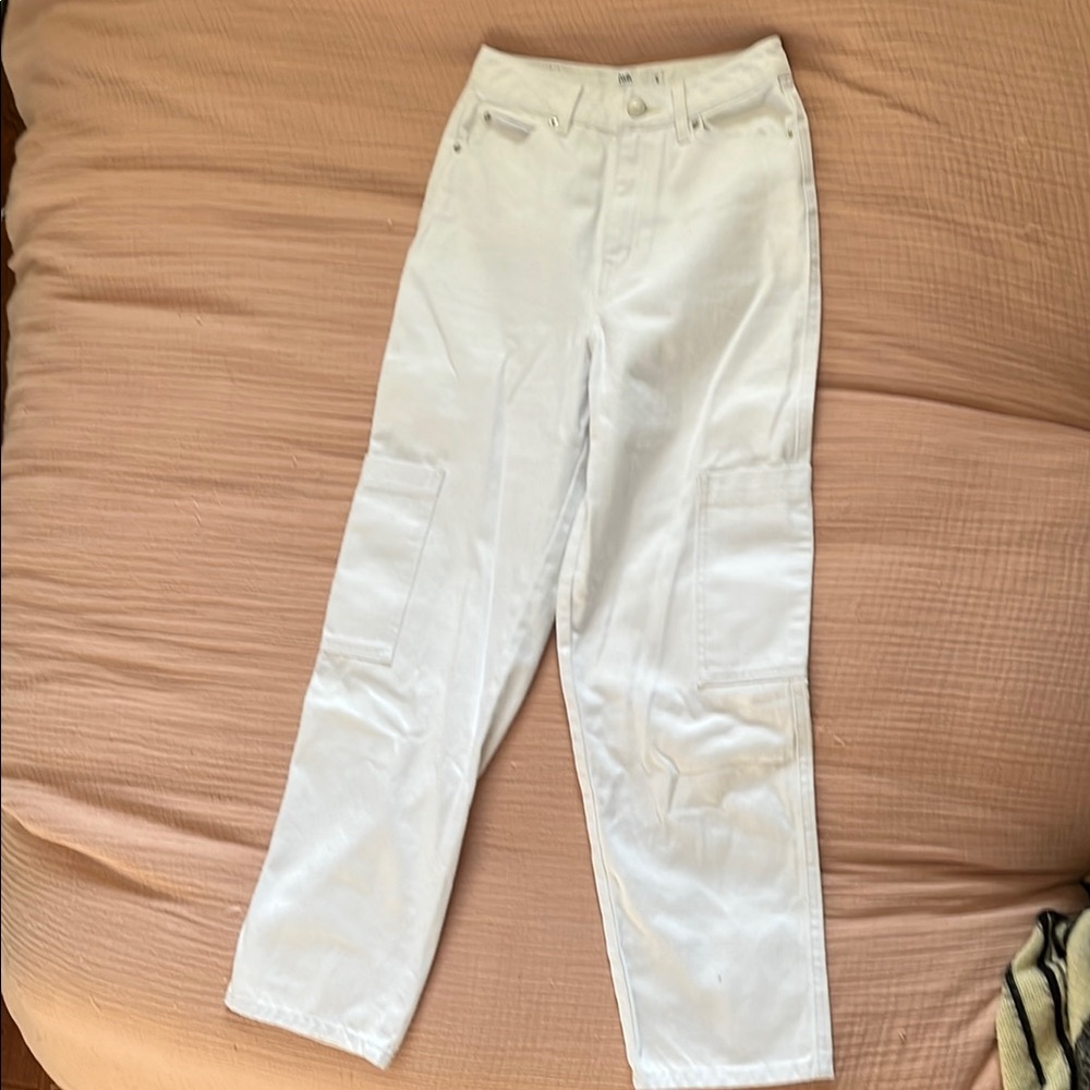 White Cargo Pants